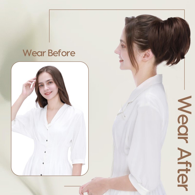 Benehair Ponytail Extension 12 Inch Long Short Claw Clip in