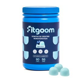 Fitgoom Gomitas de Creatina Monohidratada 5g | 90 Gomitas 30 Porciones | Sin Azúcar Sin Gluten | Soporte Cognitivo y Físico | Fuerza Músculo y Enfoque | Sabor Mora Azul | Fórmula Premium