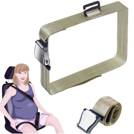 Maternity Belt With Adjust Belt Stopper Clamps, pregnancy seat belt Prevent Compression of The Abdomen,Bump Belt Provide Better Protection for your Unborn Baby (Light Yellow)