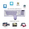 RECCAZR Wireless Keyboard and Mouse Combo, Full-Sized Wireless Keyboard and