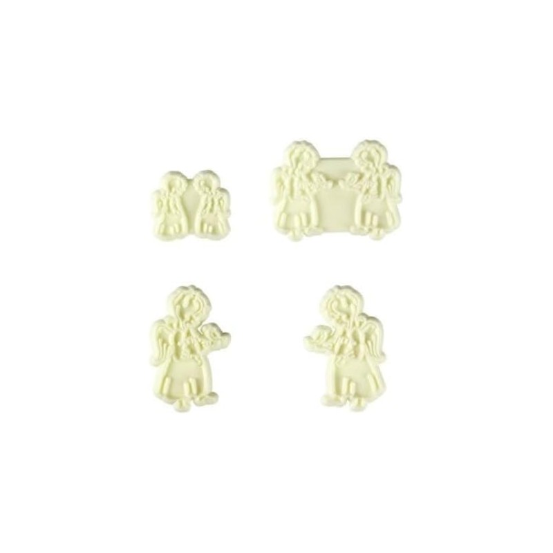 PME JEM Cute Angels Cutters, Set of 4, White, 9