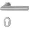 HOPPE Amsterdam Handle Set on Mini Rosette BB, Door Thickness
