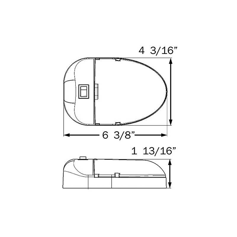 Optronics RVILL33P Single Fixture On/Off Switch (Interior Led Rv Light),