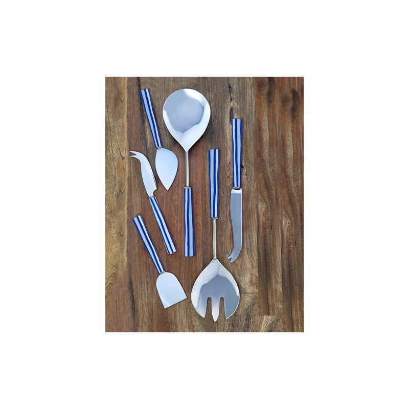 Le Cadeaux Striped Handles Salad Servers
