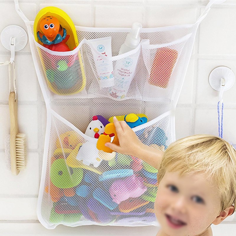 POFET 2PCS Bath Plaything Storage Organizer, Large Capacity Bath Net