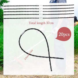 Xmart Pack of 20 Trimmer Lines Compatible with Bosch F016800431 for Afs 23-37 Trimmer Super Strong Replacement Trimmer Line 37 cm x 3.5 mm, for Garden Farms Replacement Accessories (Black)