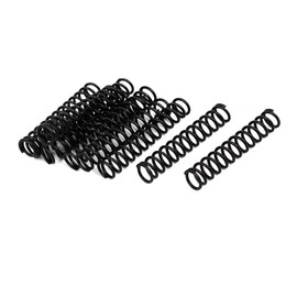 uxcell Compression Spring - 1.2mm Wire Dia, 9mm OD, 50mm Free Length Spring Steel Extension Spring,Black,10Pcs