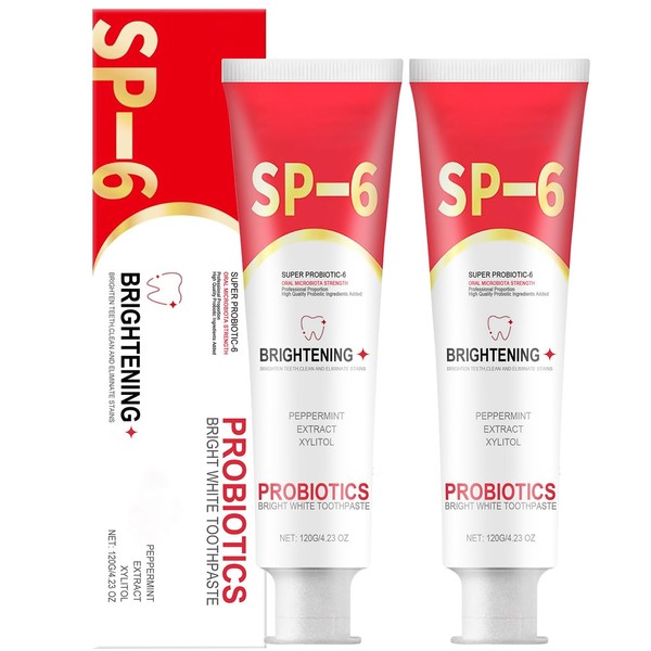 Colaren 2 PCS Sp-6 Ultra Whitening Toothpaste, Sp-6 Probiotics Whitening