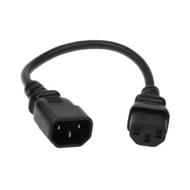 SF Cable 12ft 14 AWG IEC 60320 C14 to C13 Computer Power Extension Cord Compaitable for PC, Monitor, Scanner or Printer