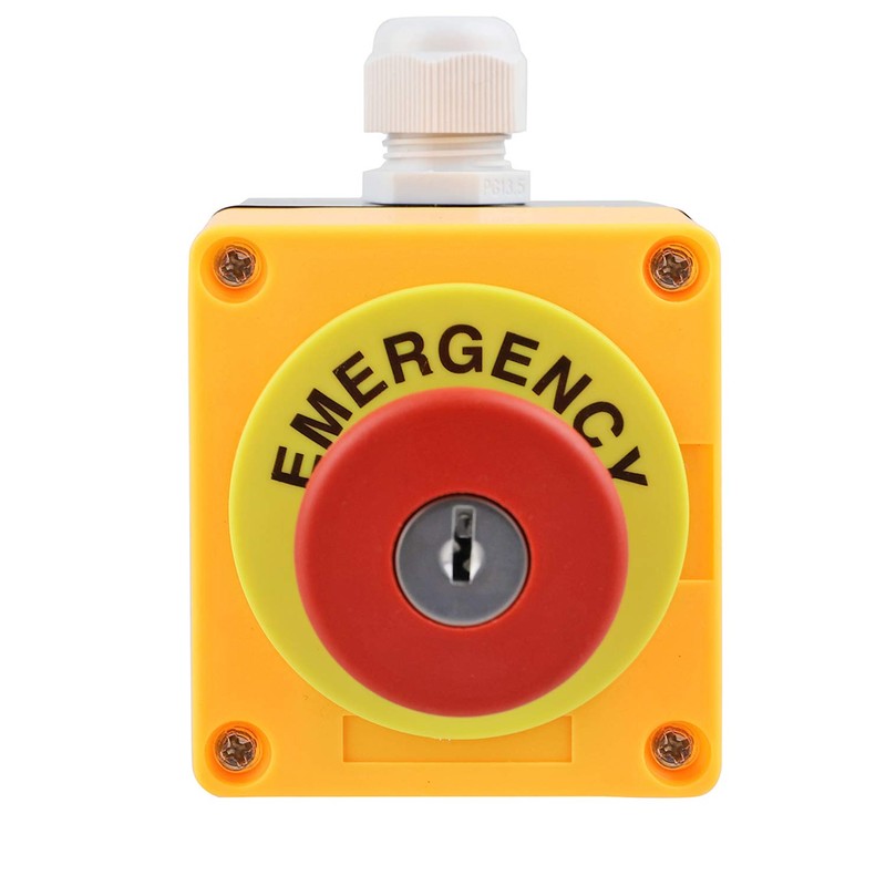 Nxtop 1NC 22mm Red Mushroom Emergency Stop Push Button Switch