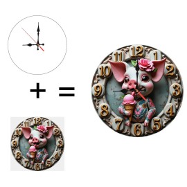 10-Inch Wood Wall Clock for a Yoga Studio with a Lotus Flower Mandalasheet size: 25*25cm/9.843*9.843inch, color: White