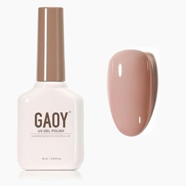 GAOY Nude Jelly Gel Nail Polish, 16ml Sheer Translucent Netural Soak Off Gel Polish, UV Light Cure for Nail Art DIY at Home, 3153 Nude Chiffon
