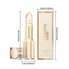 Transferproof Color Changing Lipstick,Gold Crystal Ph Lipstick Color Changing,Deep Nourishment,Long