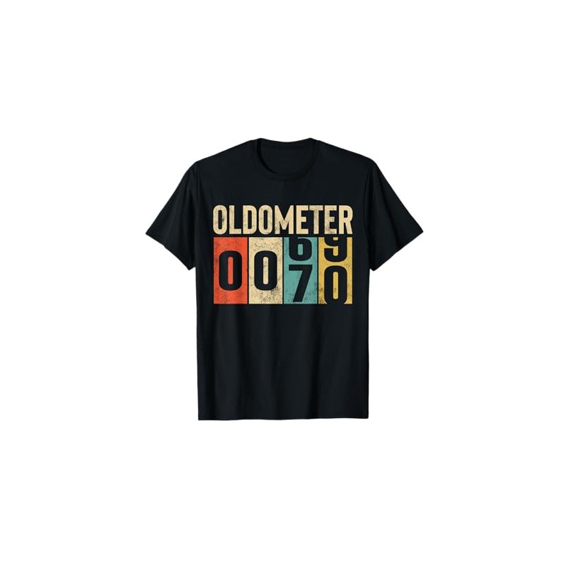 Funny 70 Years Old Oldometer Vintage 70th Birthday Odometer T-Shirt