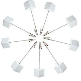 10 soportes para números de mesa, soporte para tarjetas de nombre, soporte para notas, soporte para fotos, papel y menús (blanco puro)