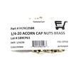 1/4-20 Acorn Cap Nuts Solid Brass (25 Pieces)