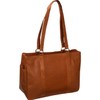 Piel Leather Small Shopping Bag, Saddle, One Size