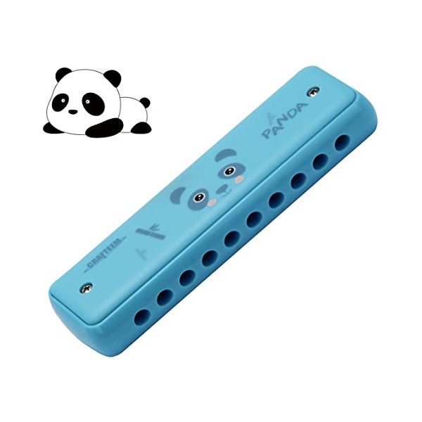 Crafteem Color Blues Harmonica, Key of C for Kids, Children,