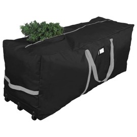 Primode Christmas Tree Storage Bag, Fits Up to 9 foot Tall Xmas Holiday Trees 28" X 16" X 60" Extra Large Heavy Duty Xmas Box Container with Wheels (Black)