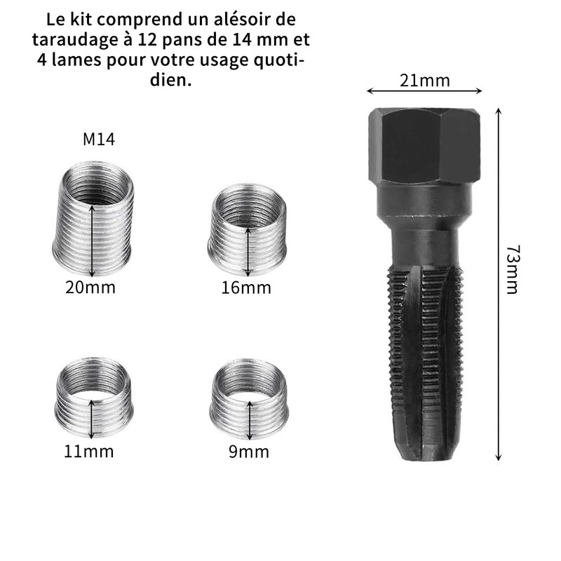 CLKE Spark Plug Thread Repair Kit M14 x 1.25 Repair