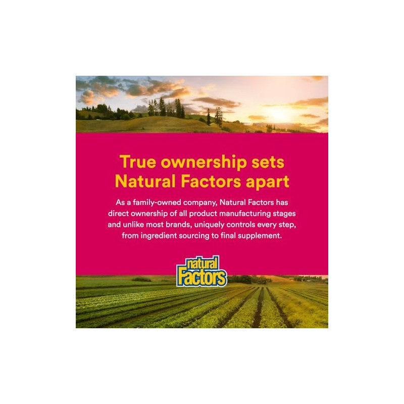 Natural Factors Bisglicinato de magnesio 200 mg 120 cápsulas vegetarianas