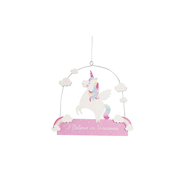 Sass & Belle Rainbow Unicorn I Believe Plaque