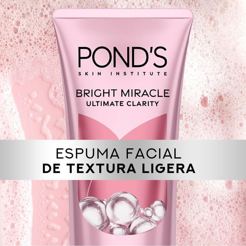 POND'S Limpiador Facial en Espuma Bright Miracle con Niasorcinol Anti-manchas,