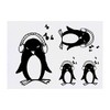 4 x 'Music Penguin' Temporary Tattoos - Water Resistant, Skin-Safe,