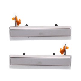For Chevy Caprice 1980-1990 Exterior Door Handle Driver and Passenger Side | Pair | Front | Chrome | All Submodels | Metal | Zinc | Replacement For GM1310115, GM1311115 | 20111713, 20111712
