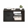 Furinno Viola Coffee Table with Storage Bin in Dark Oak