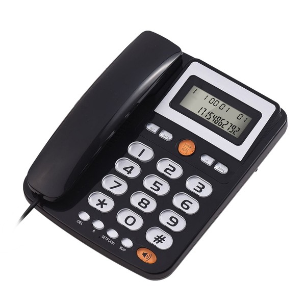 Desktop Corded Landline Phone With LCD Display For Elderly Seniors