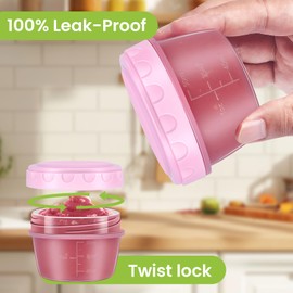 Beekfect 12PACK 2.7oz Salad Dressing Containers To Go with lids, Reusable and Leakproof Mini Sauce Cups Condiment Dip Jars for Lunch Box, Small Snack Containers for Kithen Office School Camping