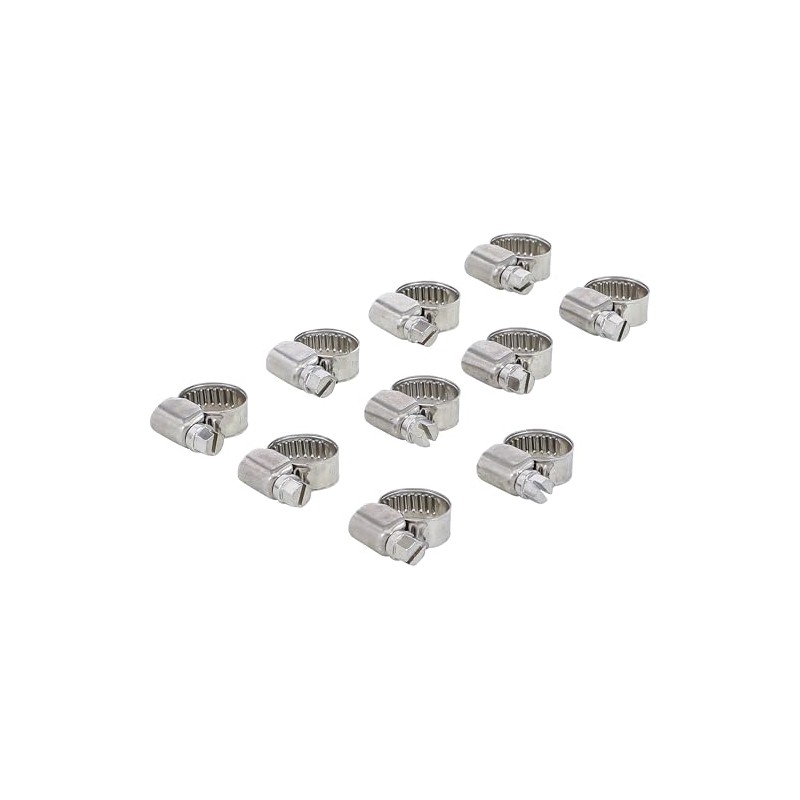 BGS Hose Clip, 10 x 16 mm, Stainless Steel, Set