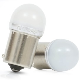 Takenous Truck Bastard Takemura Shokai S25 LED Single White BA15s Luminous Lucent Valve for Bus Markers Truck Supplies Set of 2 (White)