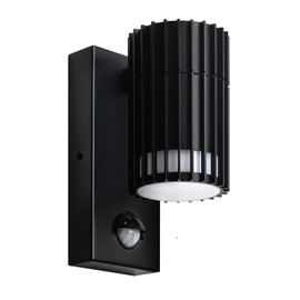 Kerry Outdoor Motion Sensor Wall Lights, Harfa Downward Outside Lighting Mains Powered, IP44 Black Aluminum Downlight, Exterior PIR Detector Security Fixture for Front Door, Porch, Garden(Bulb Excl.)