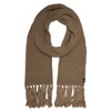 Funky Junque Waffle Knit Scarf - Beige