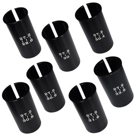 Xmomx Set of 7 Sizes Bike Seat Post Adapter Shim Seat Post Adapter Bicycle Seat Tube Conversion Sleeve 27.2mm to 28.6/30/30.4/30.8/30.9/31.6/33.9mm 60mm Aluminum Alloy for Road Mountain Bike MTB