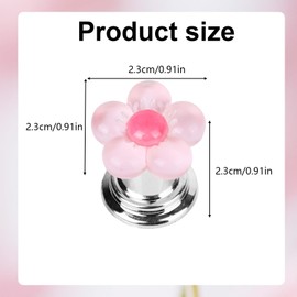 lasuroa Car One-Touch Start Button, Pink Flower Car Starter Cover Cute Engine Start/Stop Buttons Protector Accessories for Women Auto Decor