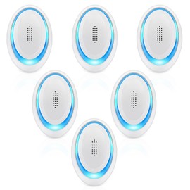 Ultrasonic Pest Repeller 6 Packs,Electronic Pest Repellent Pest Control Indoor for Living Room, Office, Warehouse, Garage, Hotel