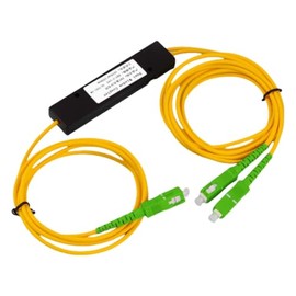 TXWTXPJ-1pcs SC/APC 1X2 Singlemode Fiber Optical Splitter Fused Fiber Splitter SC APC 1:2 Fiber Optic Pigtail Splitter for Fibre Optical Communication System Tapered Box Splitter