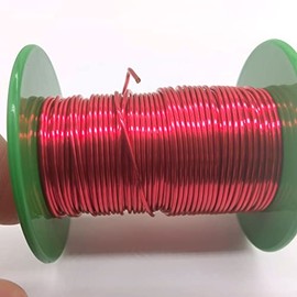 Xuulan Enameled Copper Magnet Wire 28AWG 24AWG 18AWG 40AWG 0.03mm 0.06mm 0.95mm 0.23mm Red Copper Wire QA-1/155 for Transformer (Color : OD 0.10mm, Size : Weight 100g)