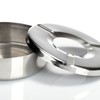 com-four® 3x Ashtray made of stainless steel - Wind ashtray