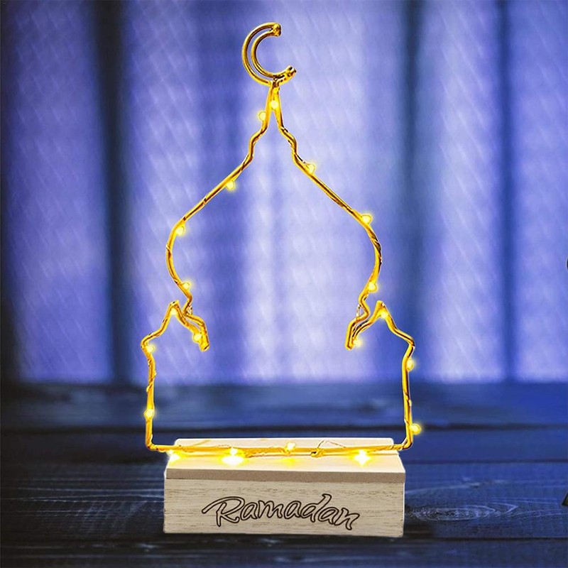 LED Eid Moonlight Lamp Ramadan Mubarak Decorative Lights Multipurpose Durable