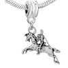 Sexy Sparkles Knight on Horse Dangle Charm Bead for Snake