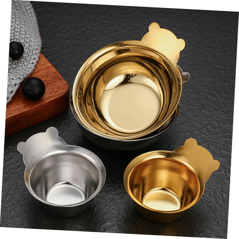 MAGICLULU 2pcs Salad Dressing Container Small Sauce Tray Bear Shape