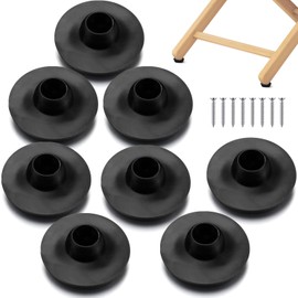 Chunful 8 Pcs Replacement Foot Glides Directors Chair Replacements Chair Leg Pads Feet for Furniture(Black)