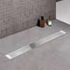 Elefloom Offset Linear Shower Drain, Shower Drain 60 inch with