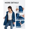 SaphiRose Women's Long Packable Raincoat Waterproof Rain Jacket Lightweight Outdoor