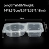 40-Count Reusable Plastic Condiment Double Compartment Snack & Sauce with