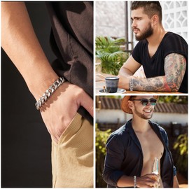 Tarsus Men Bracelets for Boyfriend Husband, To My Men Boyfriend Husband Christmas Valentines Day Birthday Gifts, Stainless Steel Cuban Link Bracelet Gifts for Men Husband Boyfriend